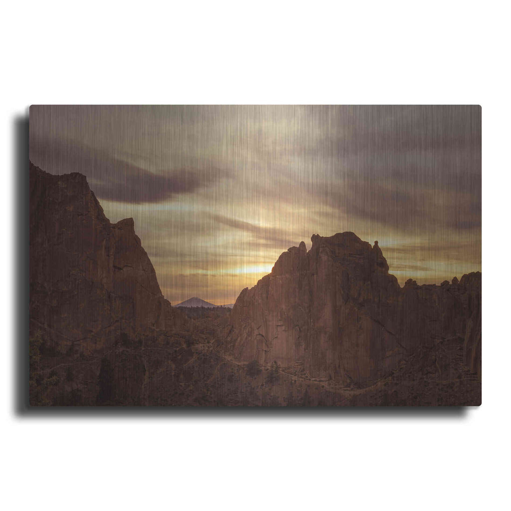 Luxe Metal Art  'Sunset On The Rocks'  by Don Schwartz, Metal Wall Art
