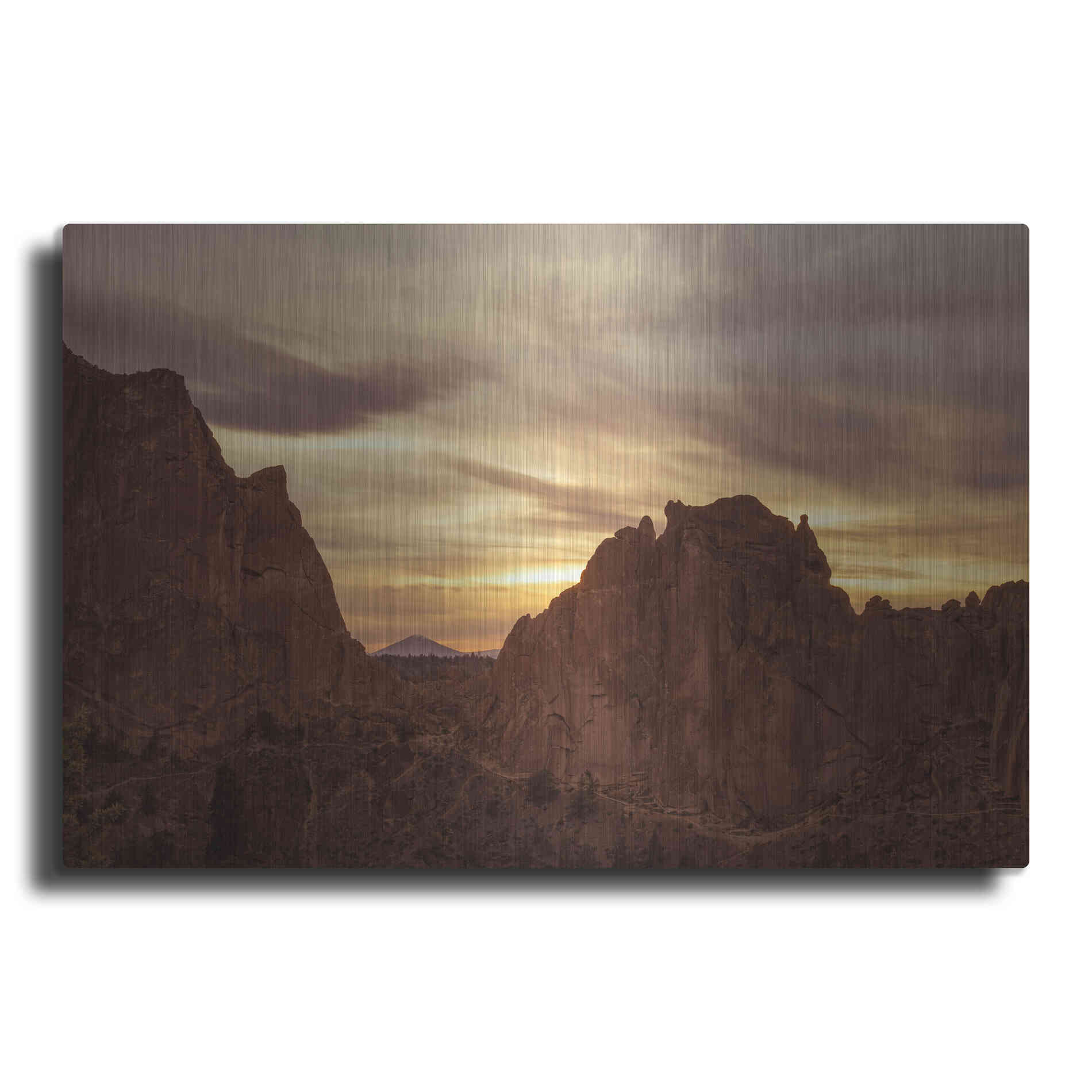 Luxe Metal Art  'Sunset On The Rocks'  by Don Schwartz, Metal Wall Art