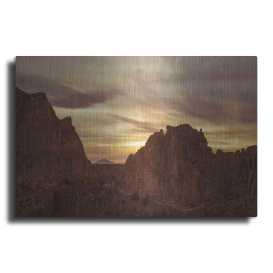Luxe Metal Art  'Sunset On The Rocks'  by Don Schwartz, Metal Wall Art