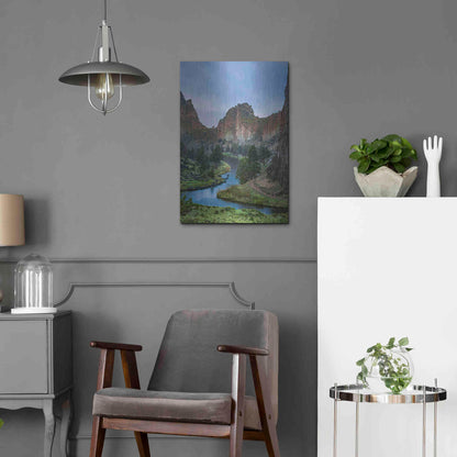 Luxe Metal Art  'Winding Through The Rocks'  by Don Schwartz, Metal Wall Art,16x24