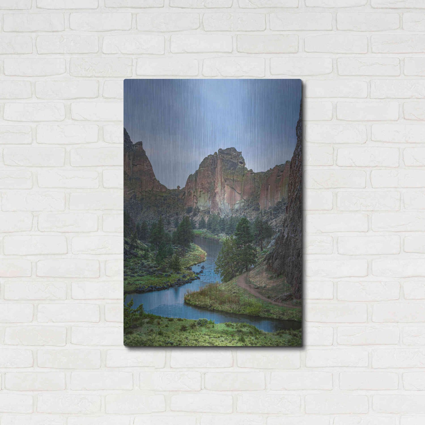 Luxe Metal Art  'Winding Through The Rocks'  by Don Schwartz, Metal Wall Art,24x36