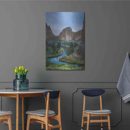 Luxe Metal Art  'Winding Through The Rocks'  by Don Schwartz, Metal Wall Art,24x36