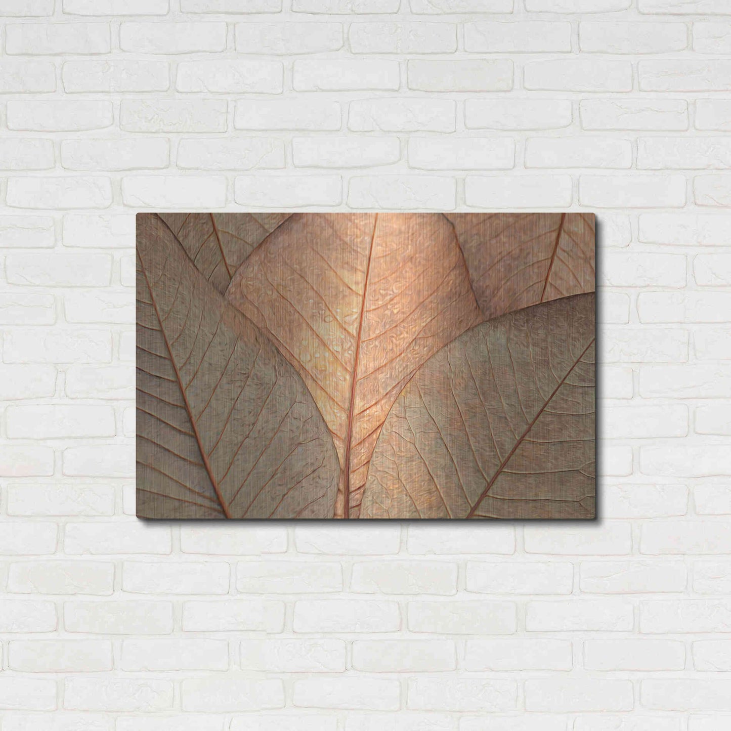 Luxe Metal Art  'Fallen Leaves'  by Don Schwartz, Metal Wall Art,36x24