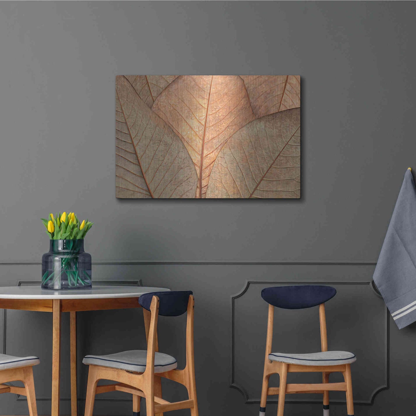 Luxe Metal Art  'Fallen Leaves'  by Don Schwartz, Metal Wall Art,36x24