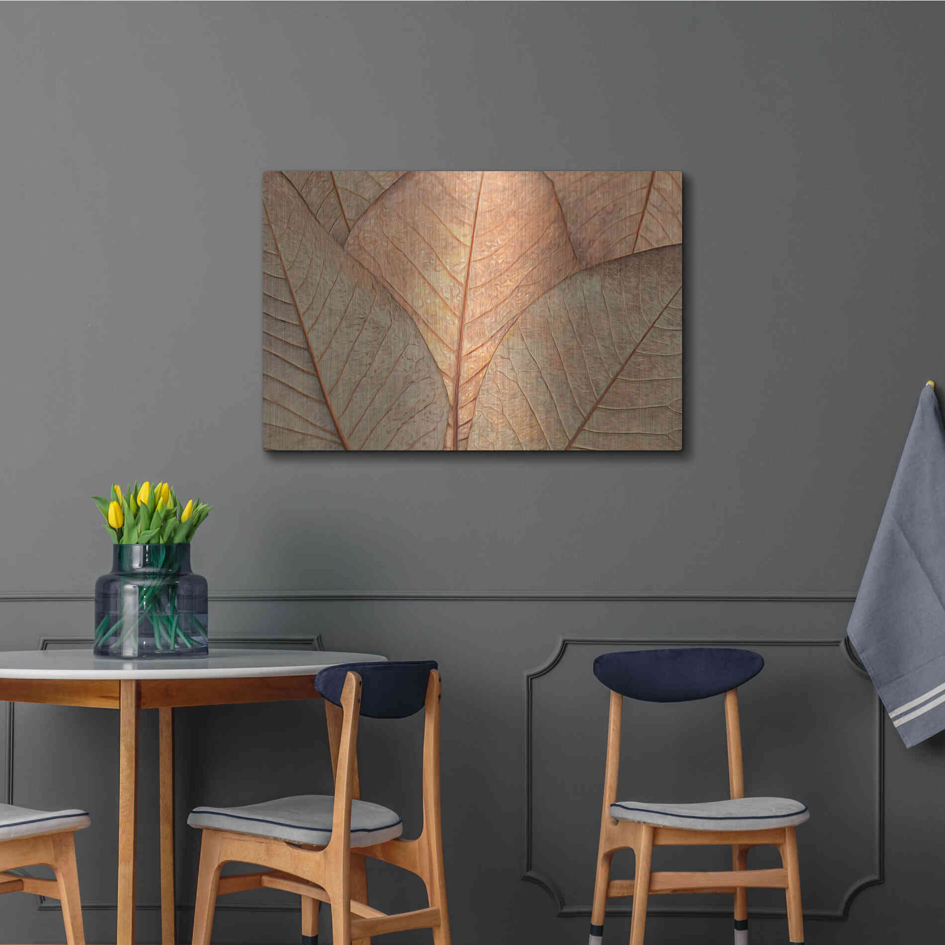 Luxe Metal Art  'Fallen Leaves'  by Don Schwartz, Metal Wall Art,36x24