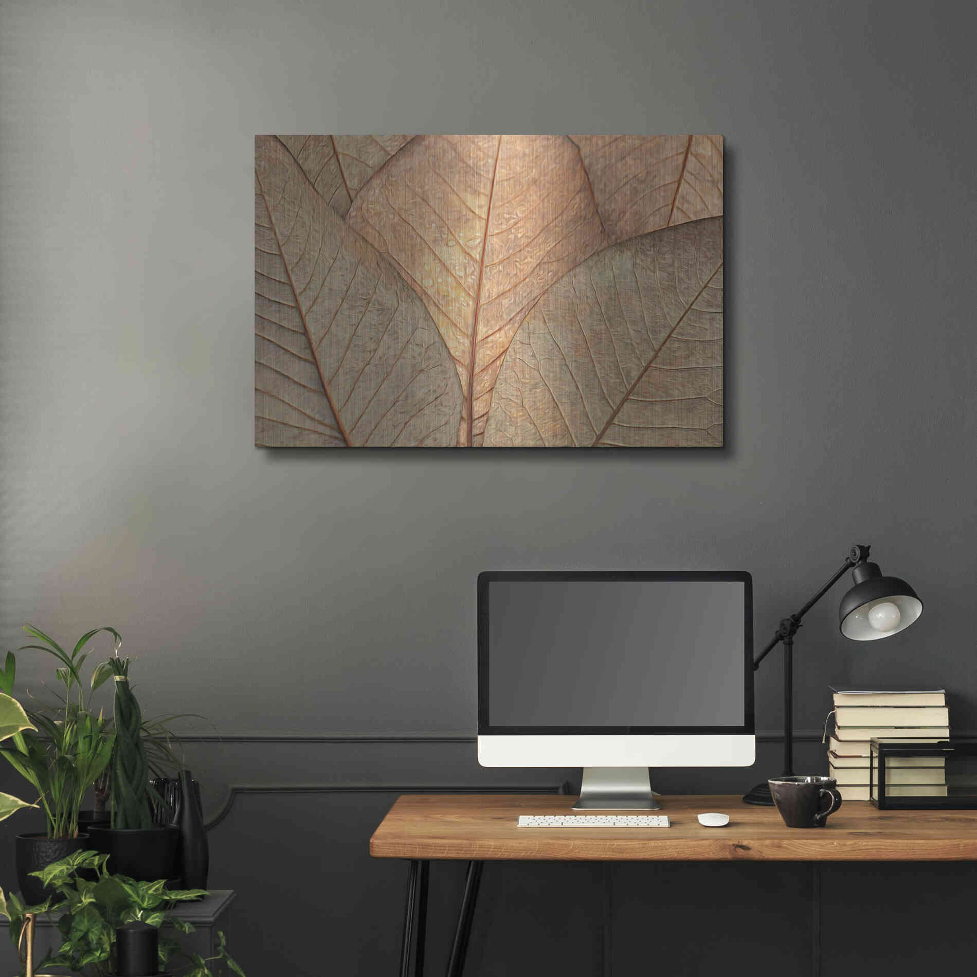 Luxe Metal Art  'Fallen Leaves'  by Don Schwartz, Metal Wall Art,36x24