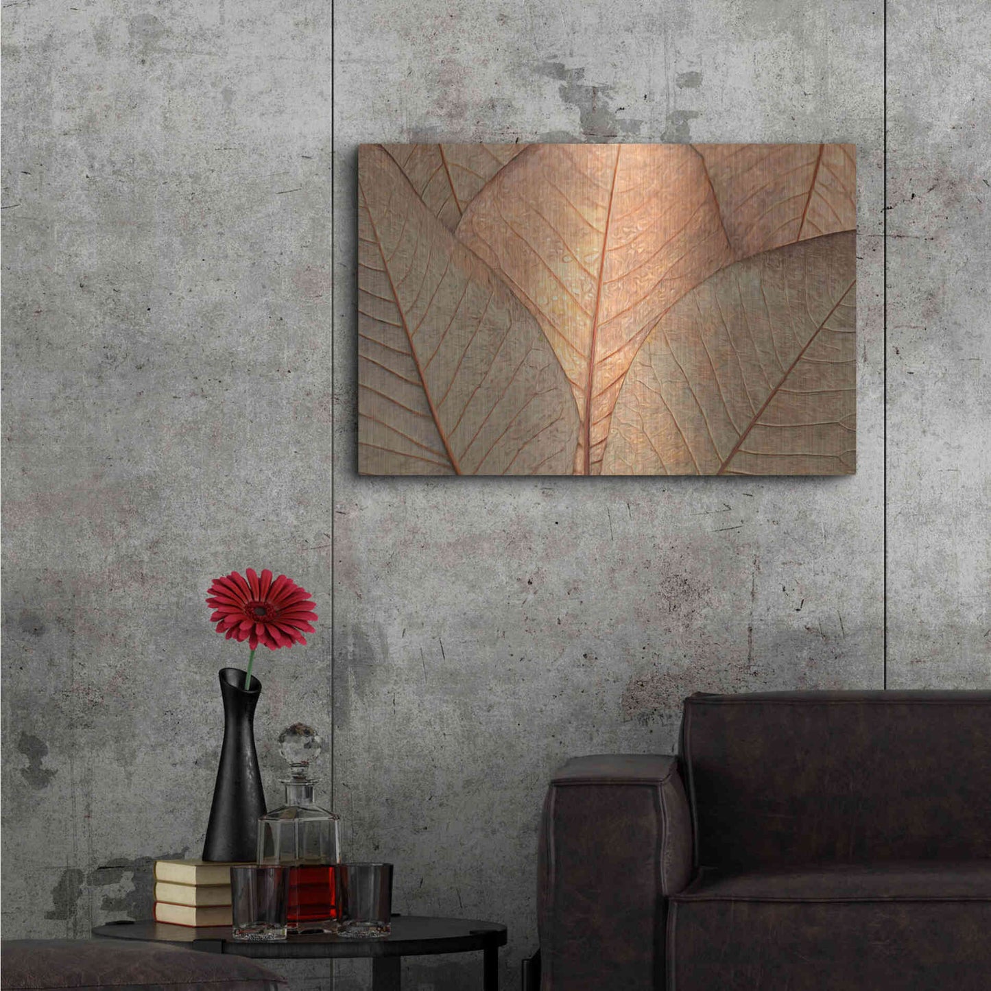 Luxe Metal Art  'Fallen Leaves'  by Don Schwartz, Metal Wall Art,36x24