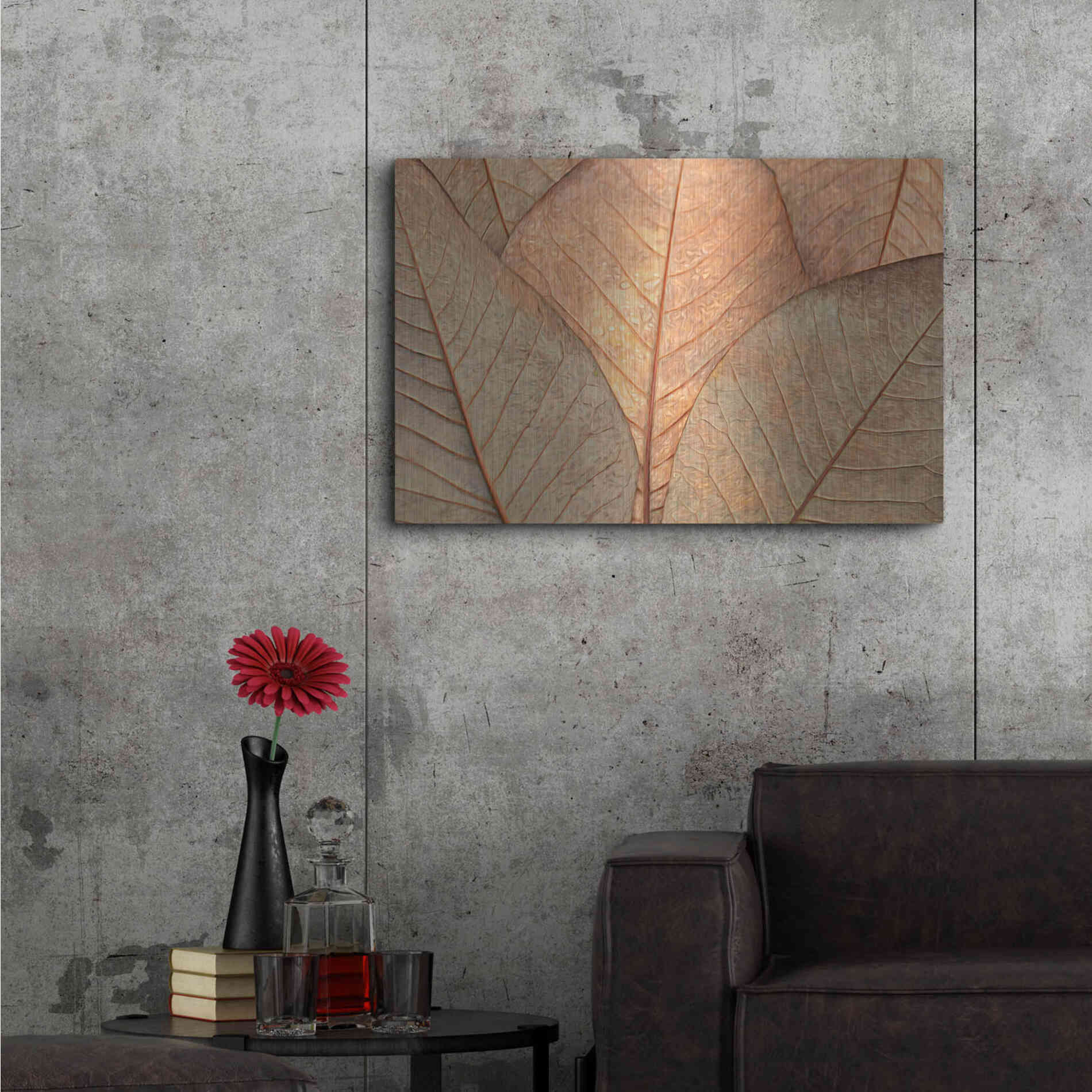 Luxe Metal Art  'Fallen Leaves'  by Don Schwartz, Metal Wall Art,36x24