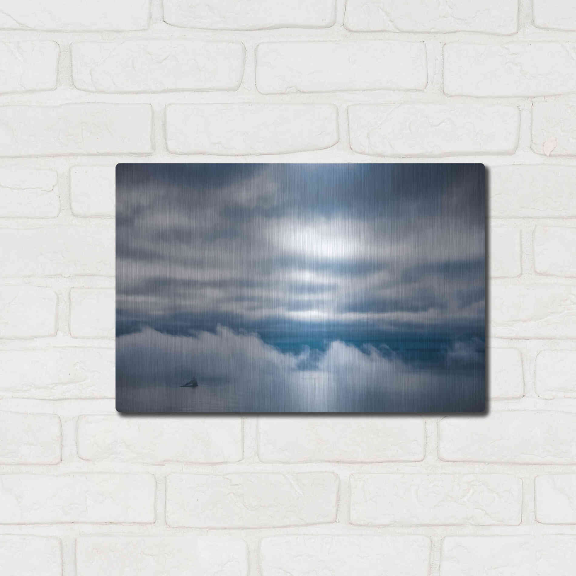 Luxe Metal Art  'Lighthouse In The Bay'  by Don Schwartz, Metal Wall Art,16x12