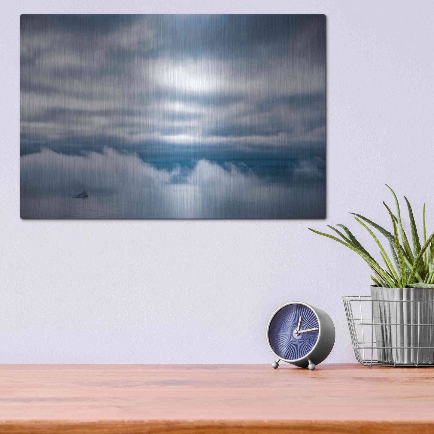 Luxe Metal Art  'Lighthouse In The Bay'  by Don Schwartz, Metal Wall Art,16x12