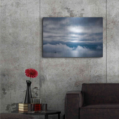 Luxe Metal Art  'Lighthouse In The Bay'  by Don Schwartz, Metal Wall Art,36x24
