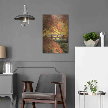 Luxe Metal Art  'Garden Bridge'  by Don Schwartz, Metal Wall Art,16x24