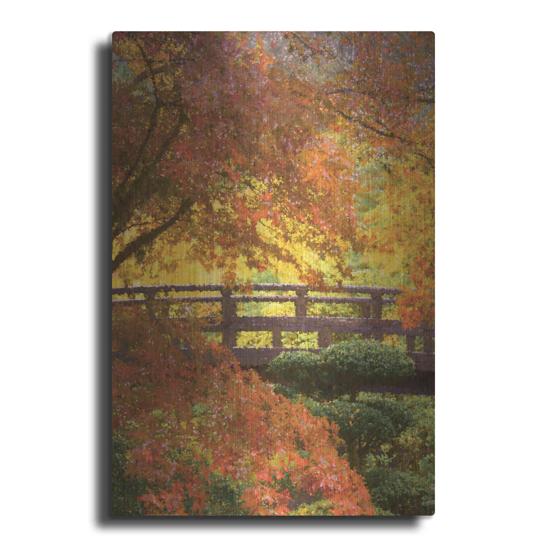 Luxe Metal Art  'Garden Bridge'  by Don Schwartz, Metal Wall Art