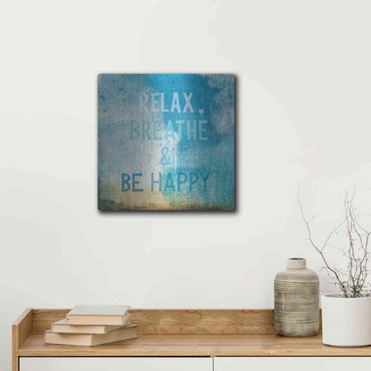 Luxe Metal Art 'Beachscape Abstract I' by Michael Mullan, Metal Wall Art,12x12