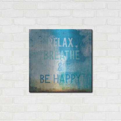 Luxe Metal Art 'Beachscape Abstract I' by Michael Mullan, Metal Wall Art,24x24