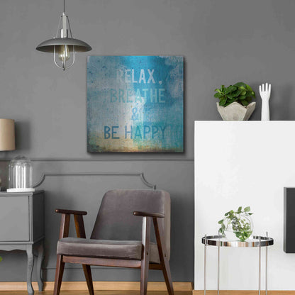 Luxe Metal Art 'Beachscape Abstract I' by Michael Mullan, Metal Wall Art,24x24