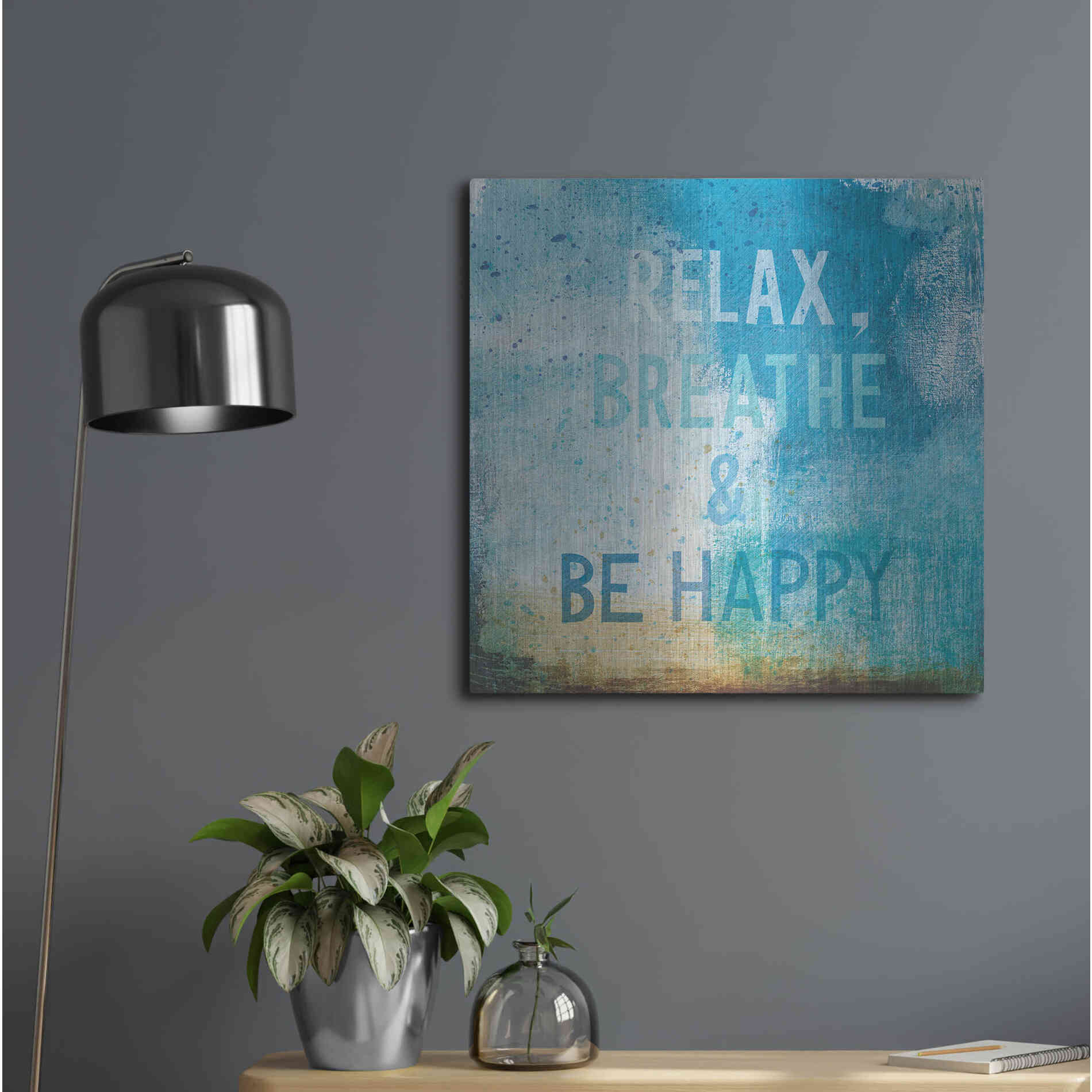 Luxe Metal Art 'Beachscape Abstract I' by Michael Mullan, Metal Wall Art,24x24