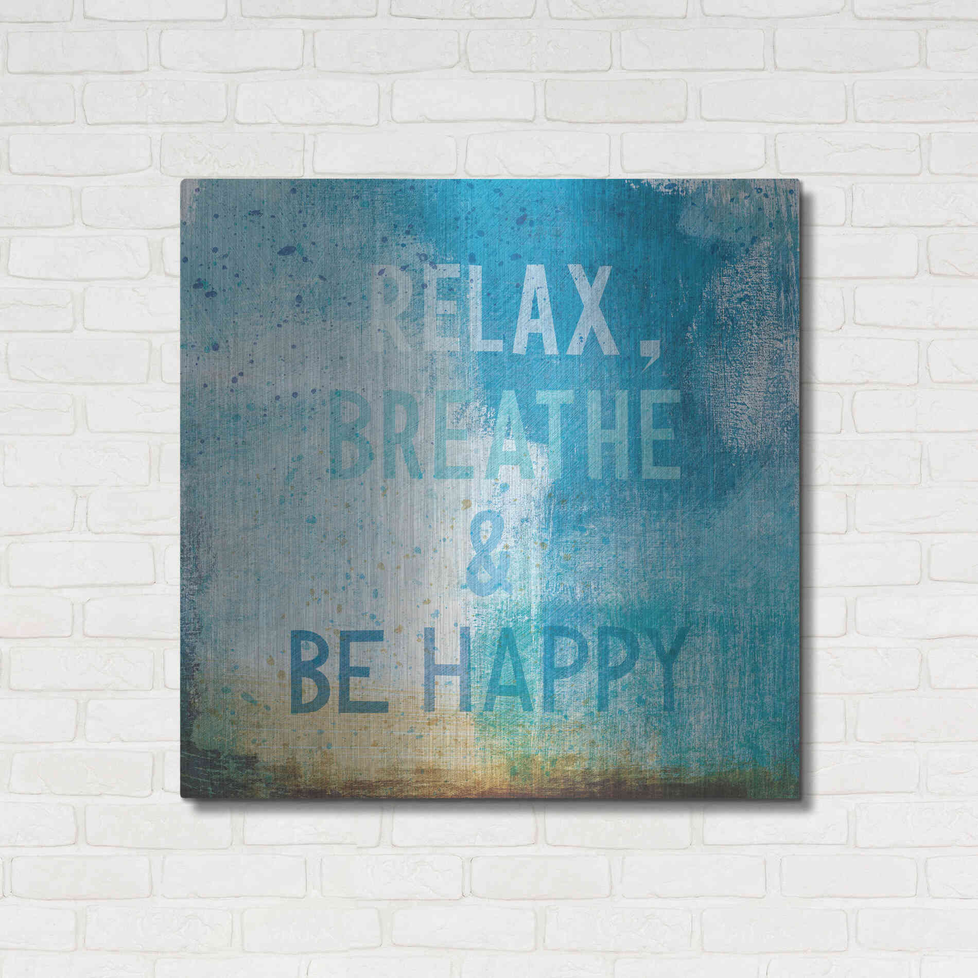 Luxe Metal Art 'Beachscape Abstract I' by Michael Mullan, Metal Wall Art,36x36