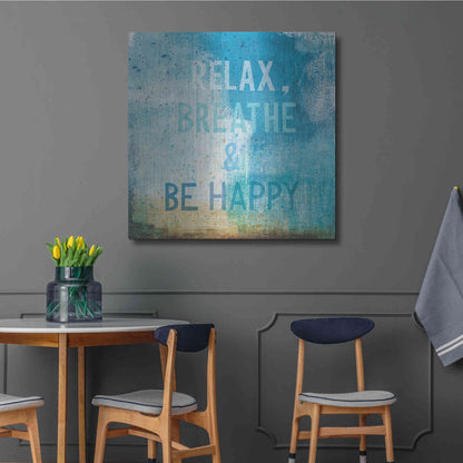 Luxe Metal Art 'Beachscape Abstract I' by Michael Mullan, Metal Wall Art,36x36