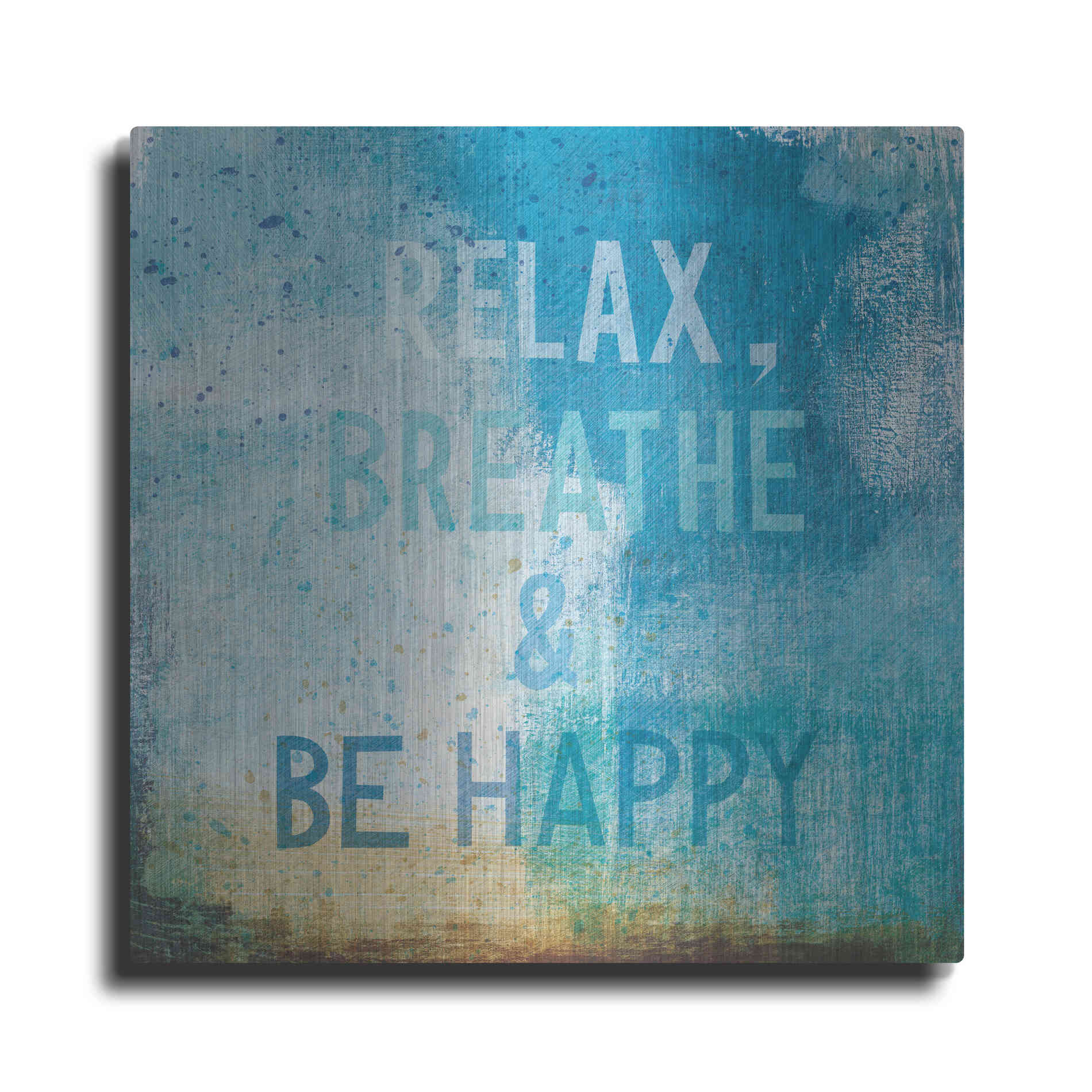 Luxe Metal Art 'Beachscape Abstract I' by Michael Mullan, Metal Wall Art