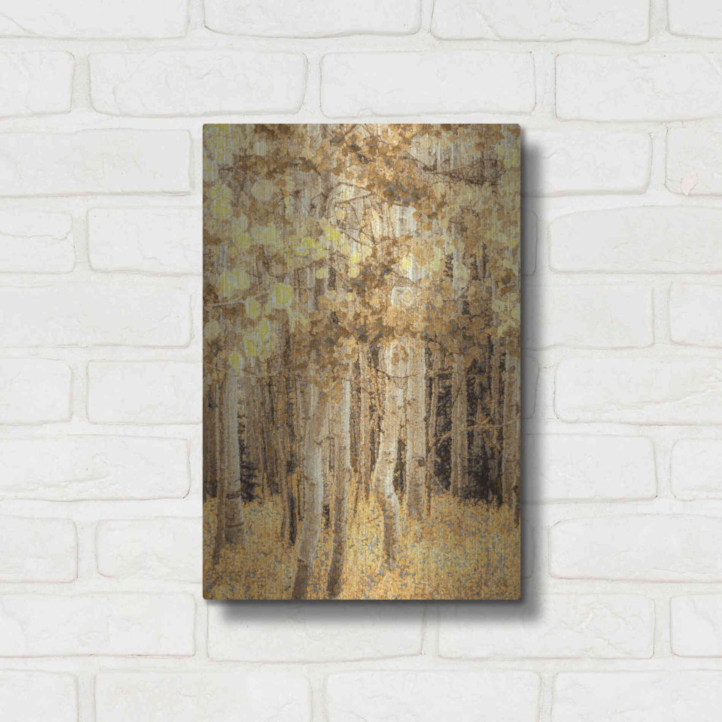 Luxe Metal Art  'Aspens In Late Autumn'  by Don Schwartz, Metal Wall Art,12x16