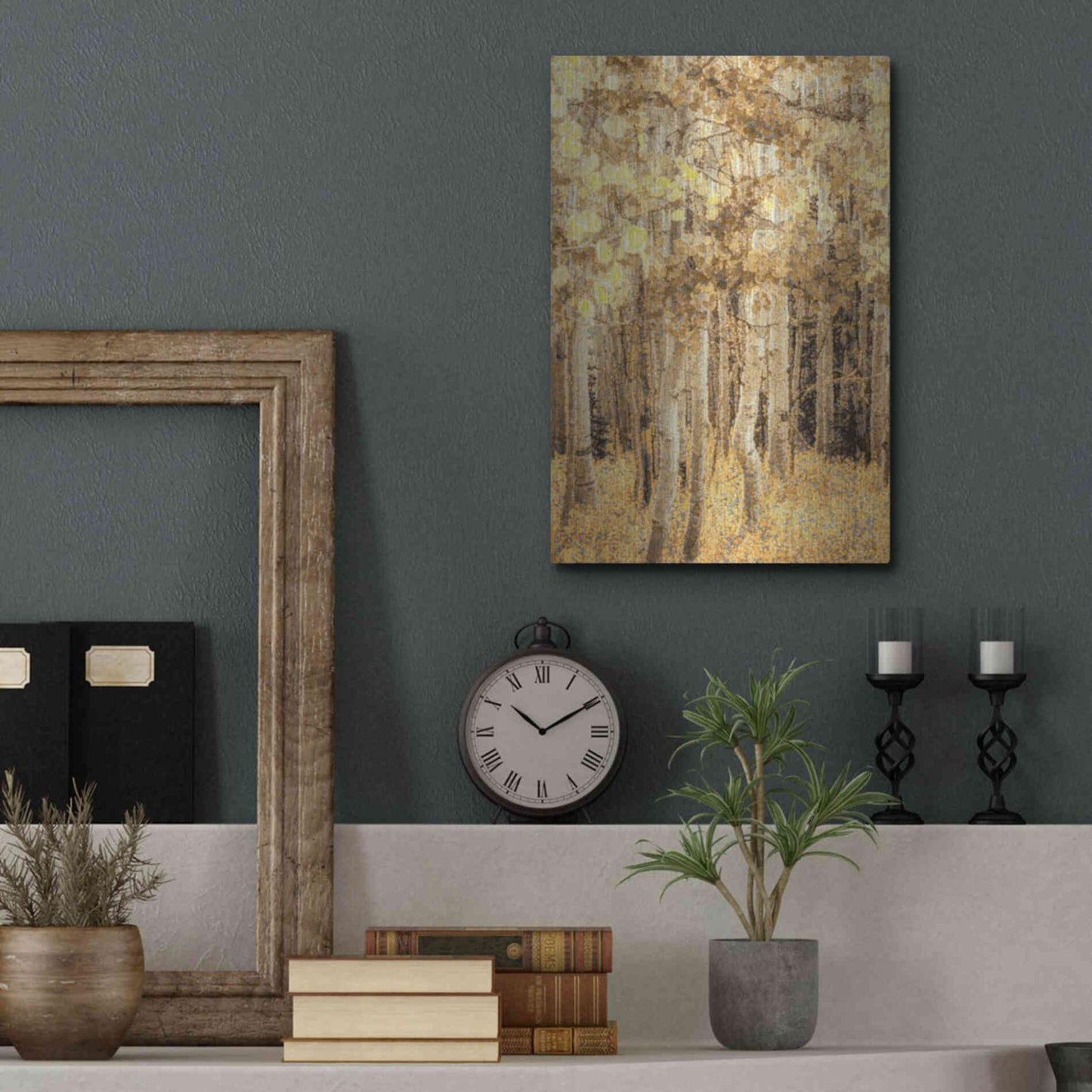 Luxe Metal Art  'Aspens In Late Autumn'  by Don Schwartz, Metal Wall Art,12x16