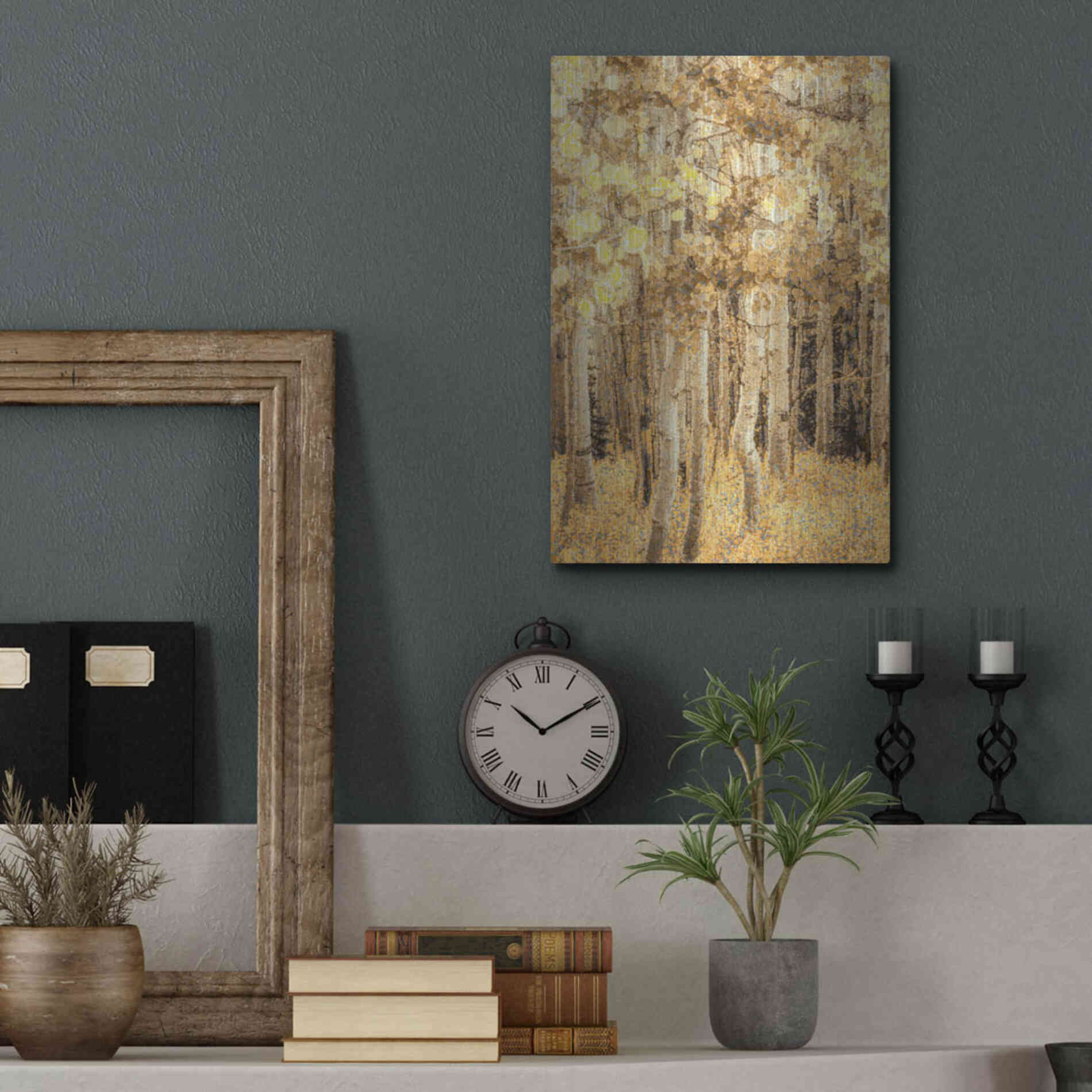 Luxe Metal Art  'Aspens In Late Autumn'  by Don Schwartz, Metal Wall Art,12x16