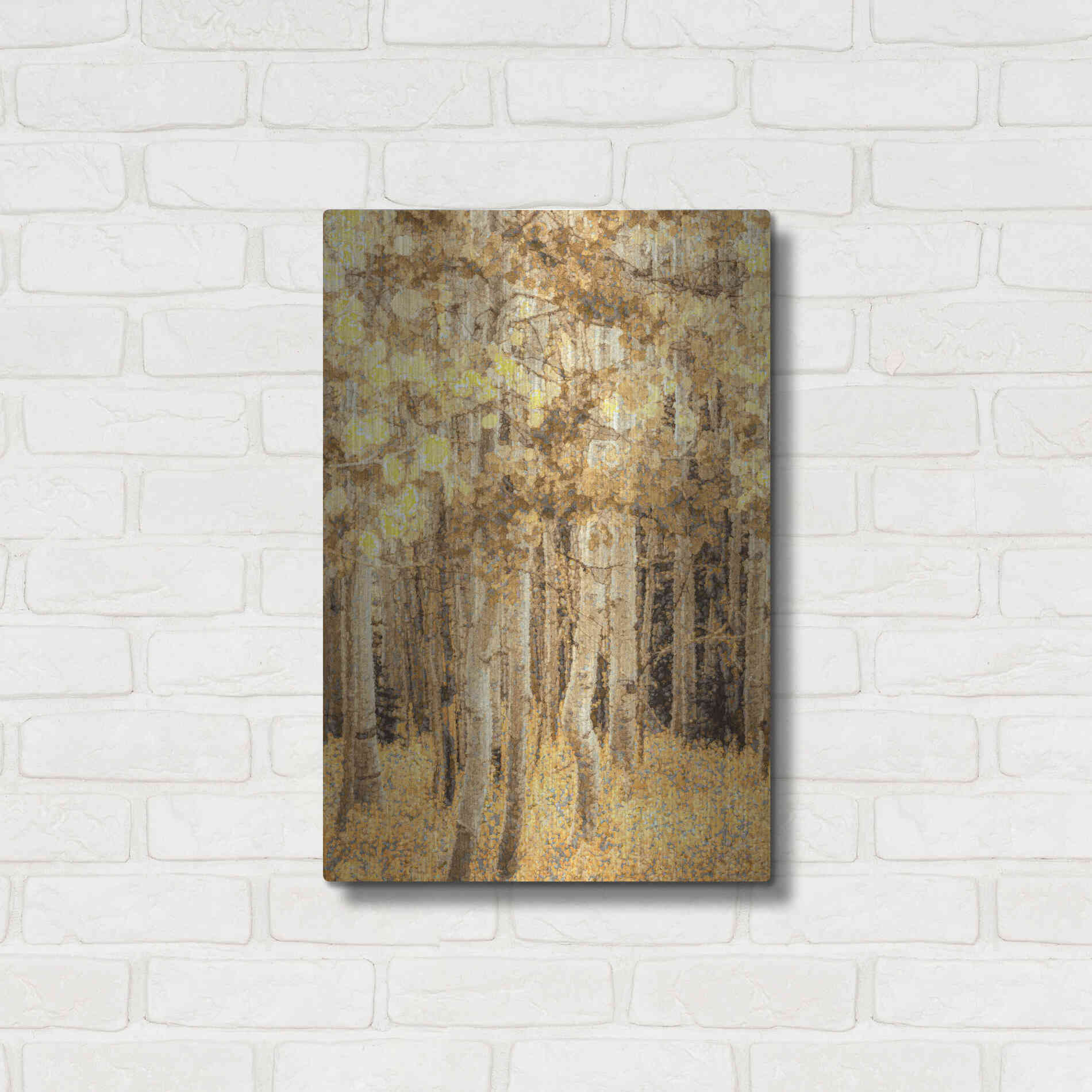 Luxe Metal Art  'Aspens In Late Autumn'  by Don Schwartz, Metal Wall Art,16x24