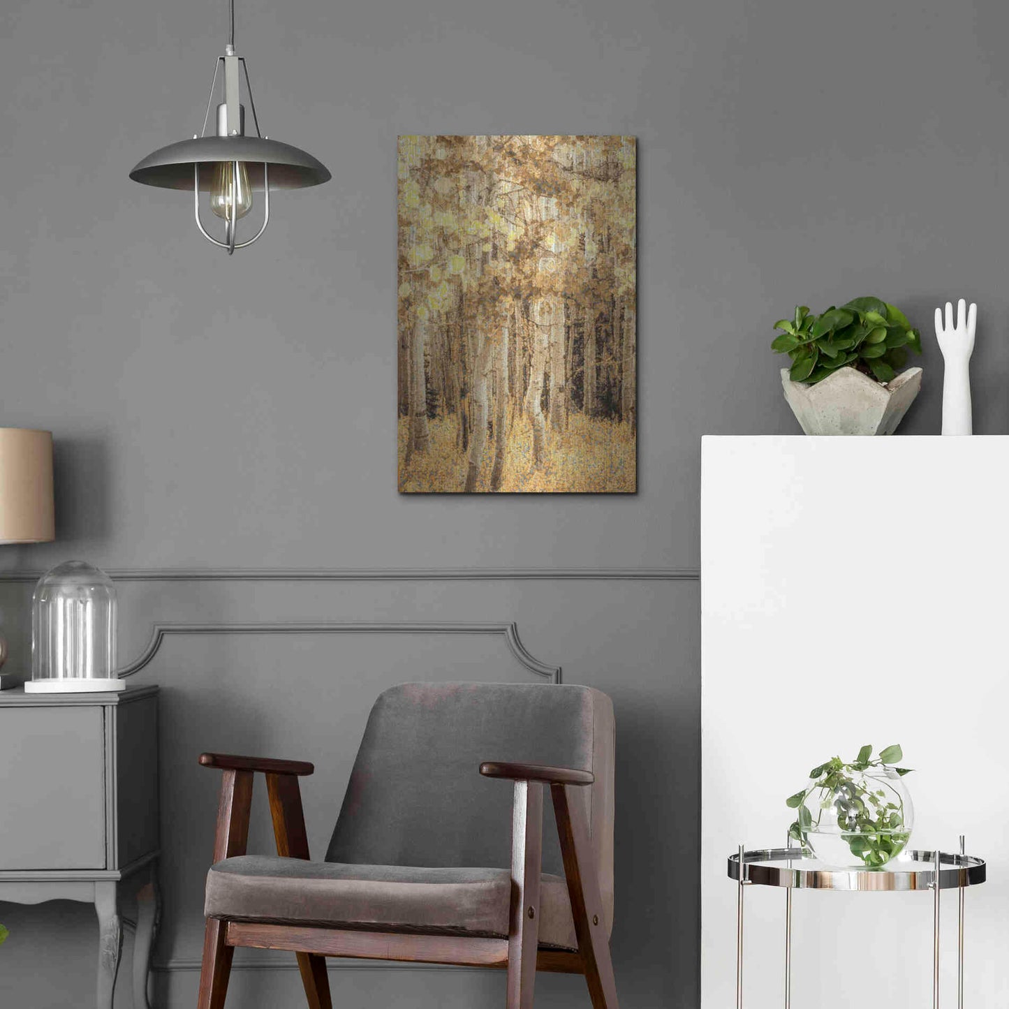 Luxe Metal Art  'Aspens In Late Autumn'  by Don Schwartz, Metal Wall Art,16x24