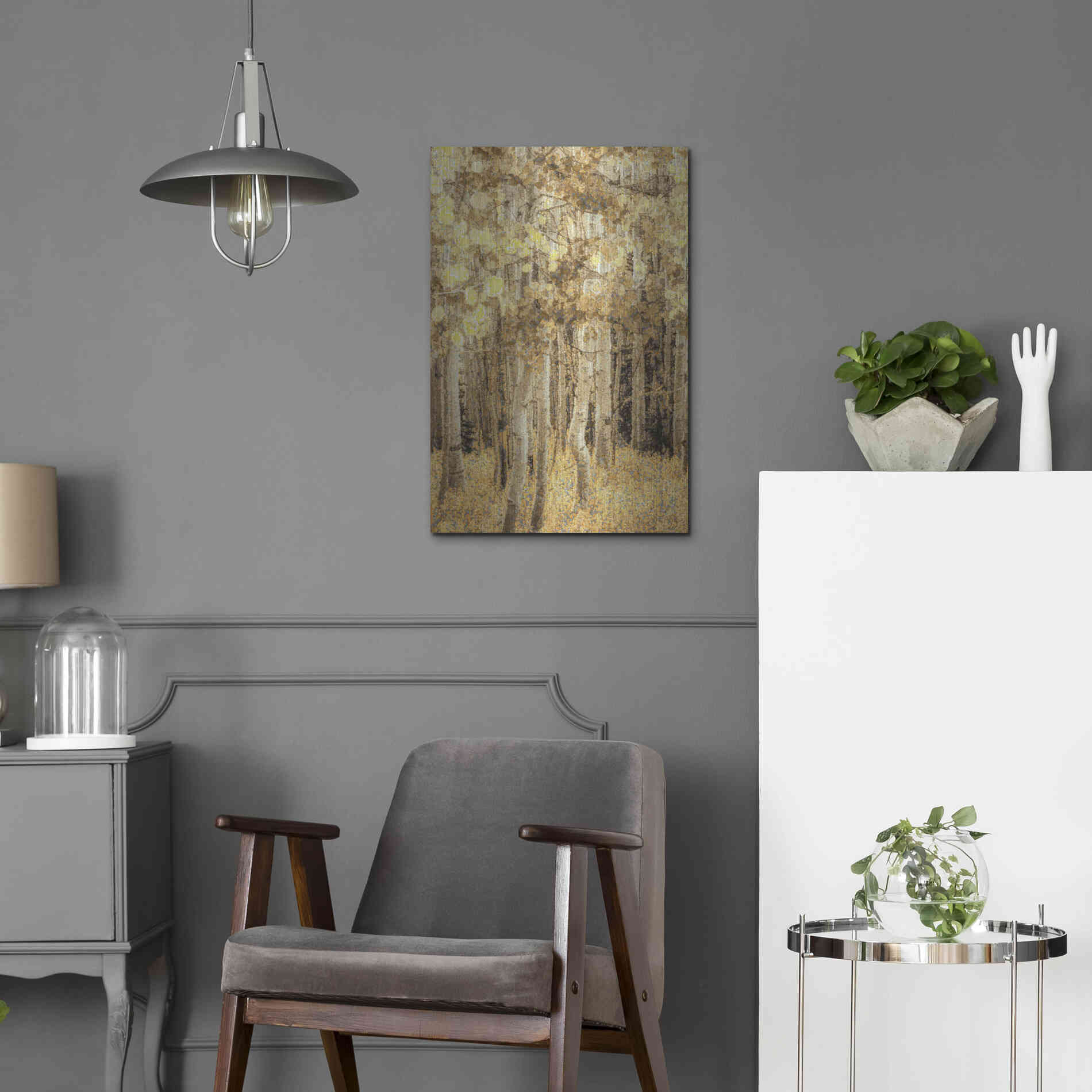Luxe Metal Art  'Aspens In Late Autumn'  by Don Schwartz, Metal Wall Art,16x24