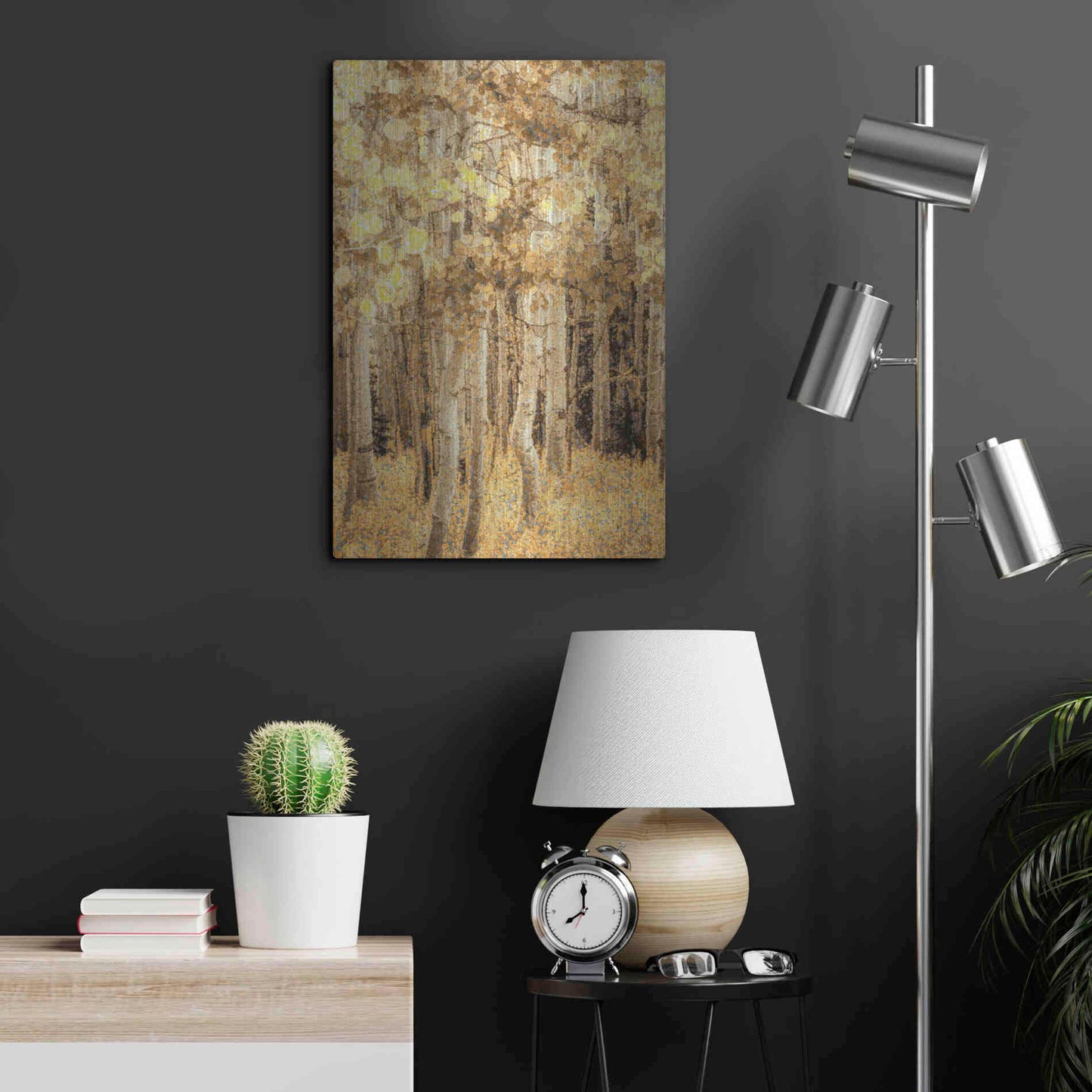 Luxe Metal Art  'Aspens In Late Autumn'  by Don Schwartz, Metal Wall Art,16x24