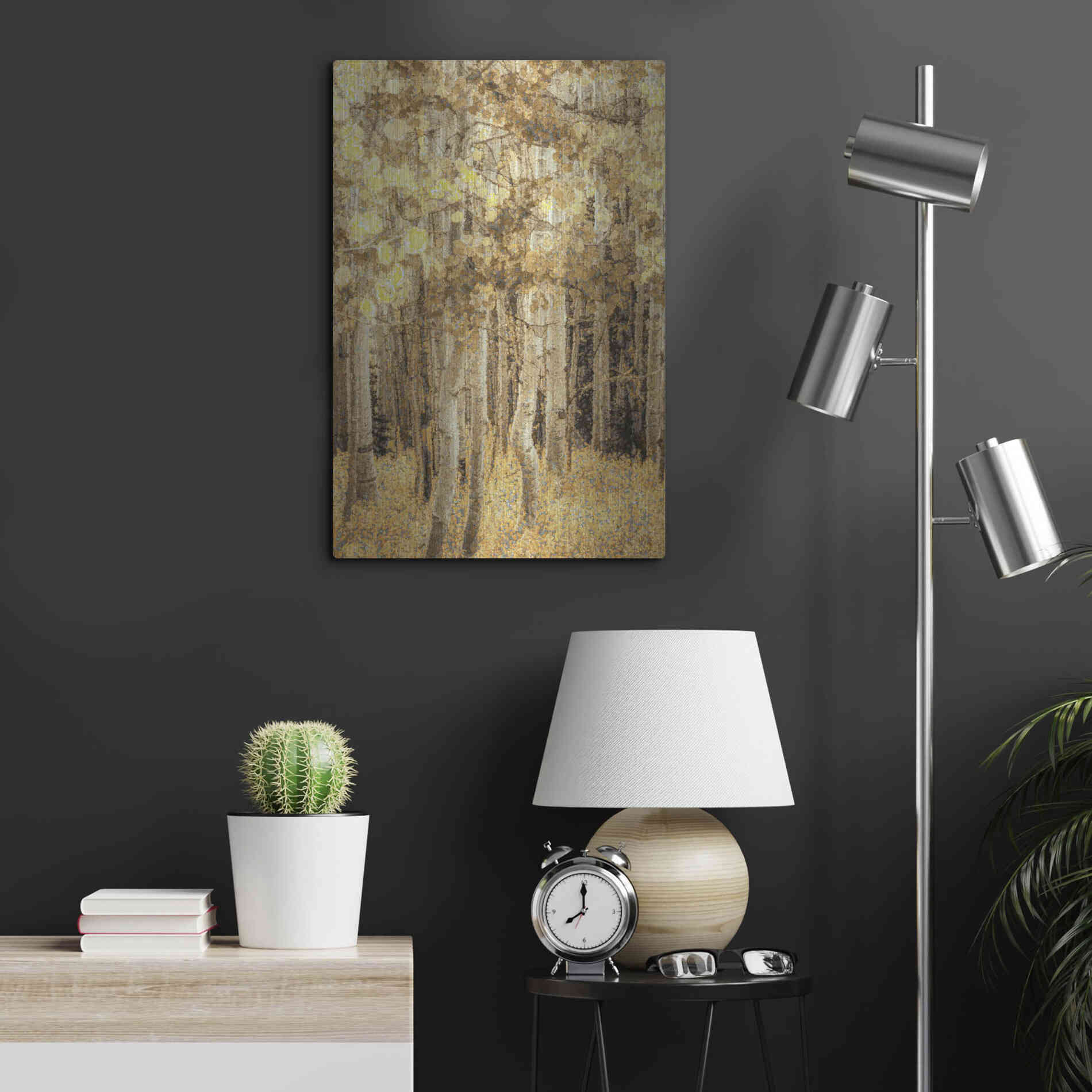 Luxe Metal Art  'Aspens In Late Autumn'  by Don Schwartz, Metal Wall Art,16x24