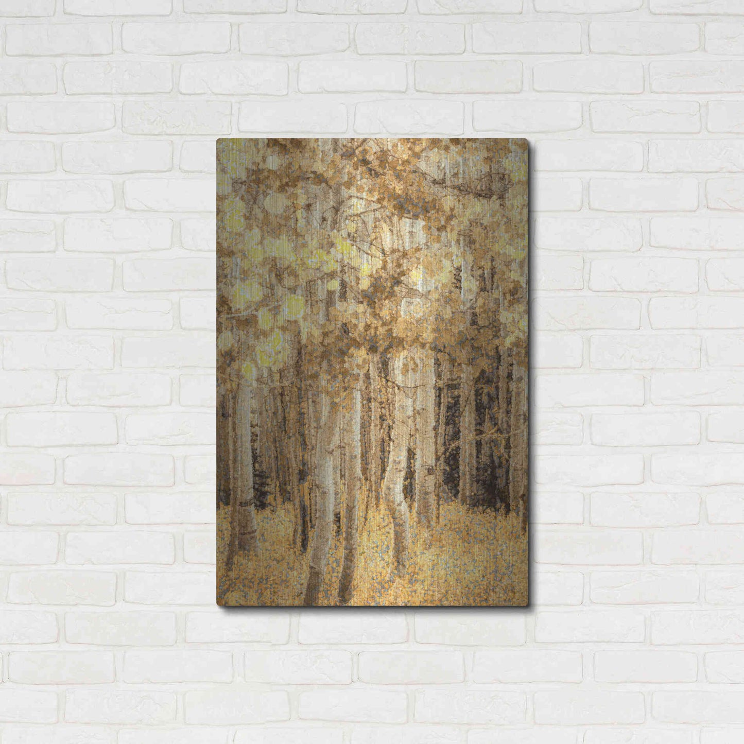 Luxe Metal Art  'Aspens In Late Autumn'  by Don Schwartz, Metal Wall Art,24x36