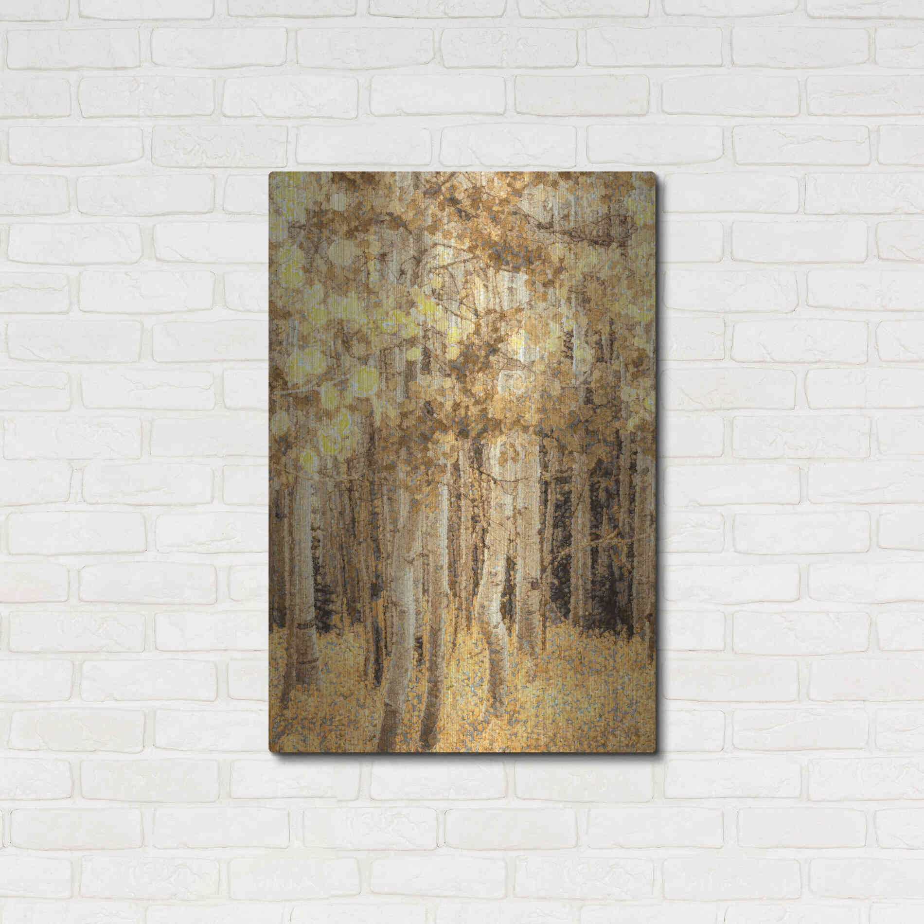 Luxe Metal Art  'Aspens In Late Autumn'  by Don Schwartz, Metal Wall Art,24x36