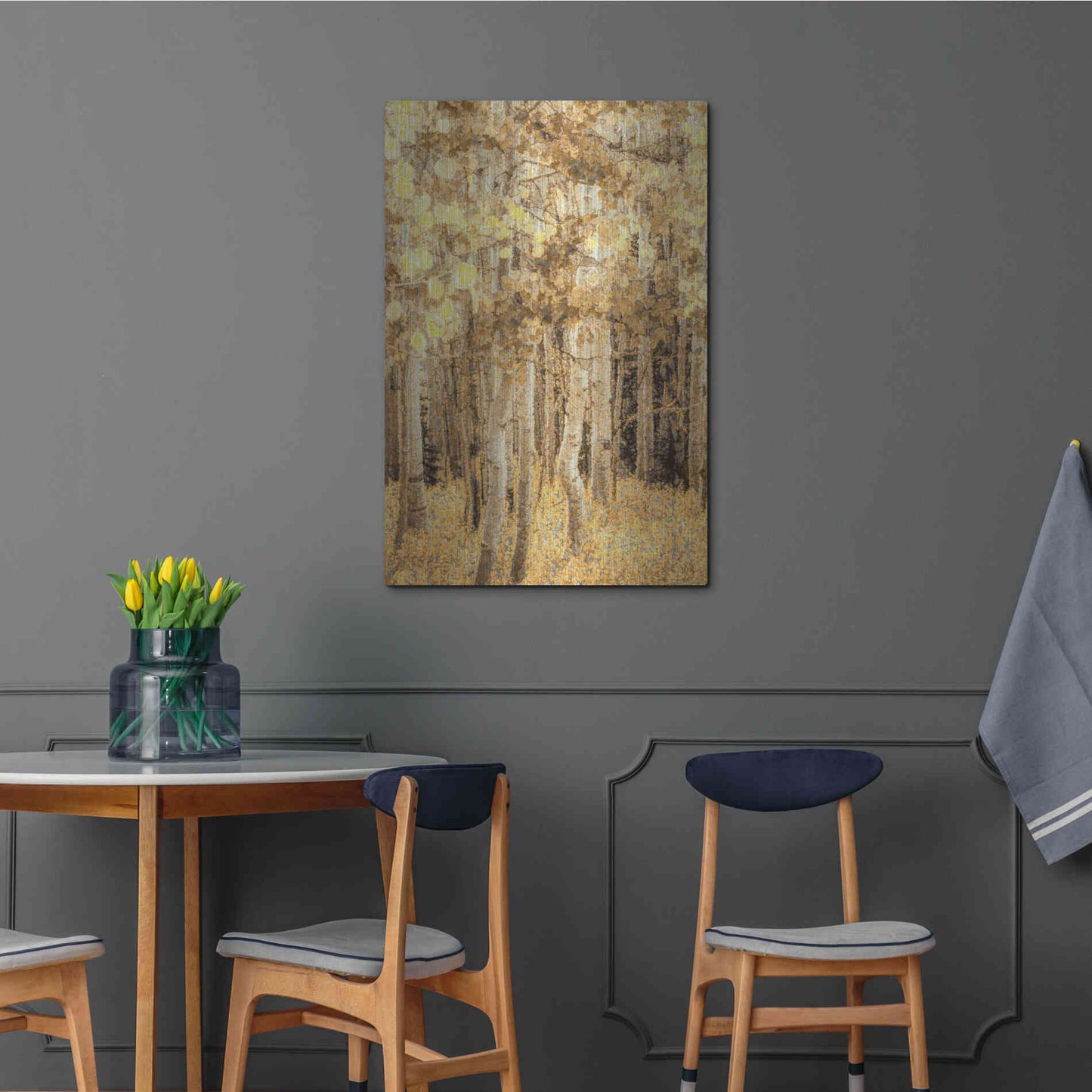 Luxe Metal Art  'Aspens In Late Autumn'  by Don Schwartz, Metal Wall Art,24x36