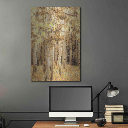 Luxe Metal Art  'Aspens In Late Autumn'  by Don Schwartz, Metal Wall Art,24x36