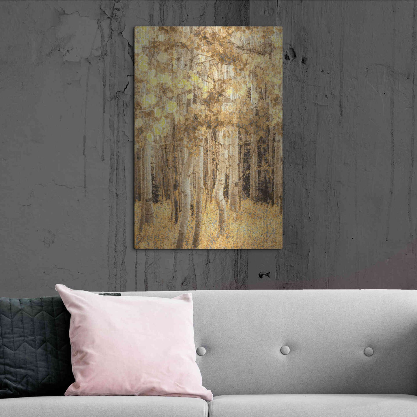 Luxe Metal Art  'Aspens In Late Autumn'  by Don Schwartz, Metal Wall Art,24x36