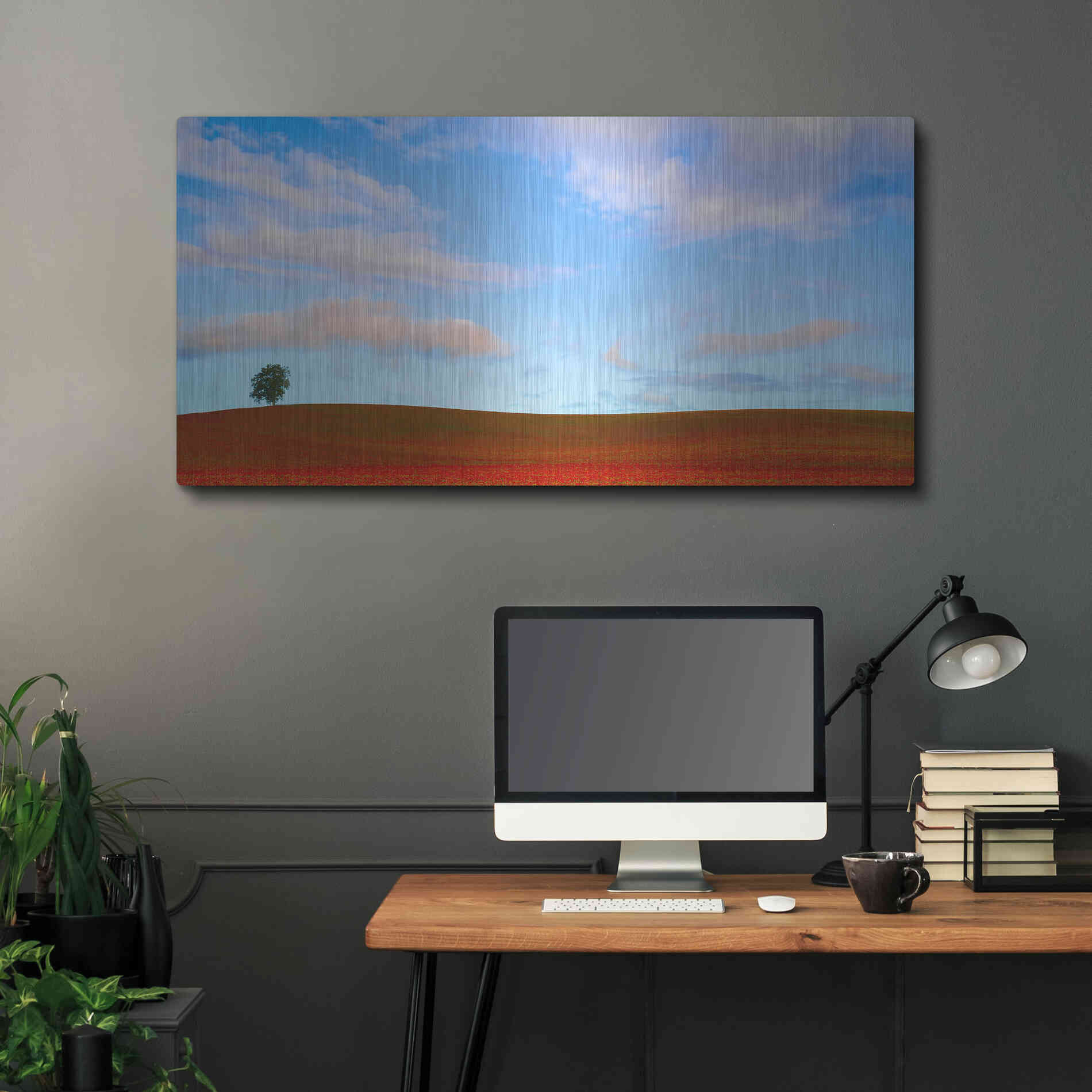 Luxe Metal Art  'Rolling Hills Of Clover'  by Don Schwartz, Metal Wall Art,48x24