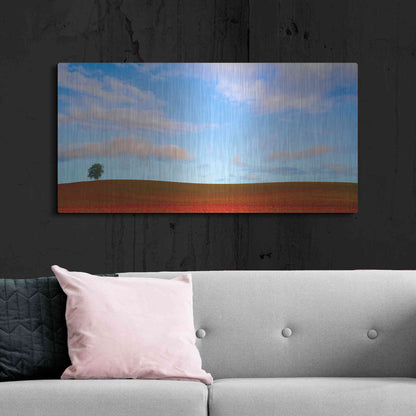 Luxe Metal Art  'Rolling Hills Of Clover'  by Don Schwartz, Metal Wall Art,48x24