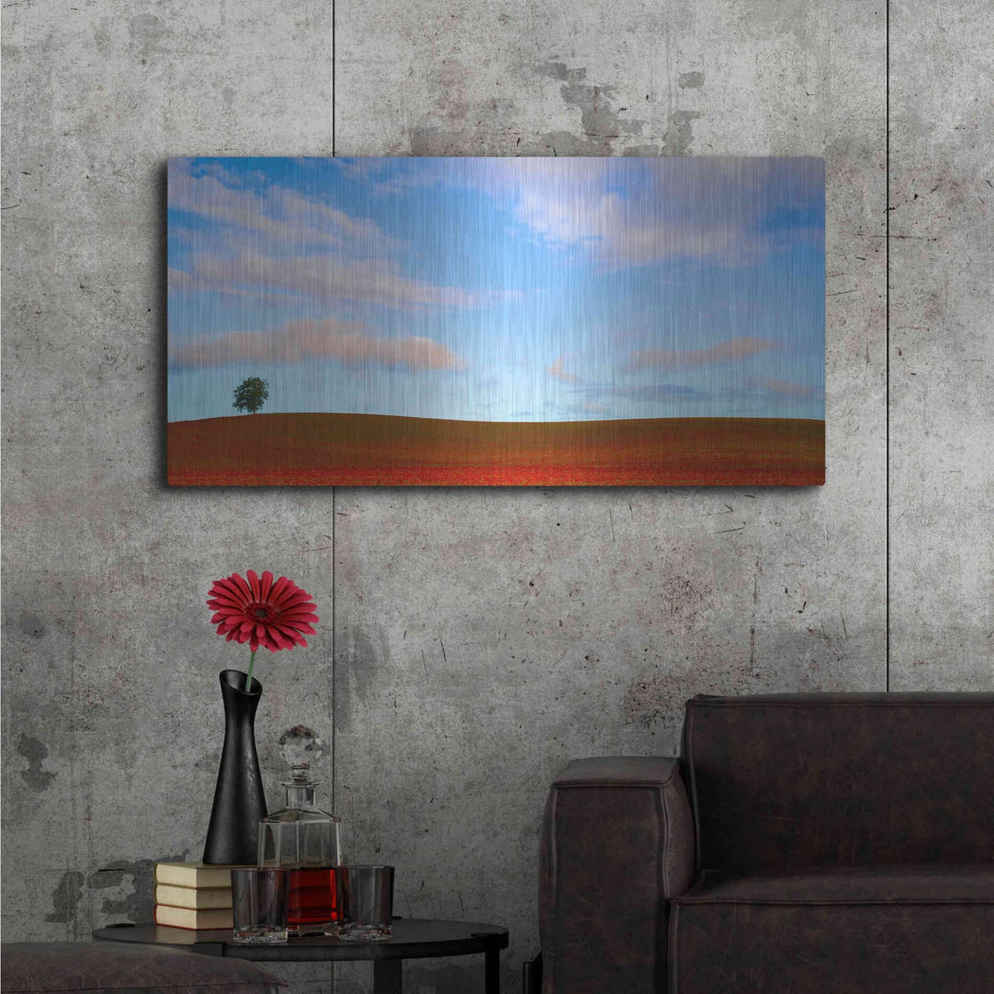 Luxe Metal Art  'Rolling Hills Of Clover'  by Don Schwartz, Metal Wall Art,48x24