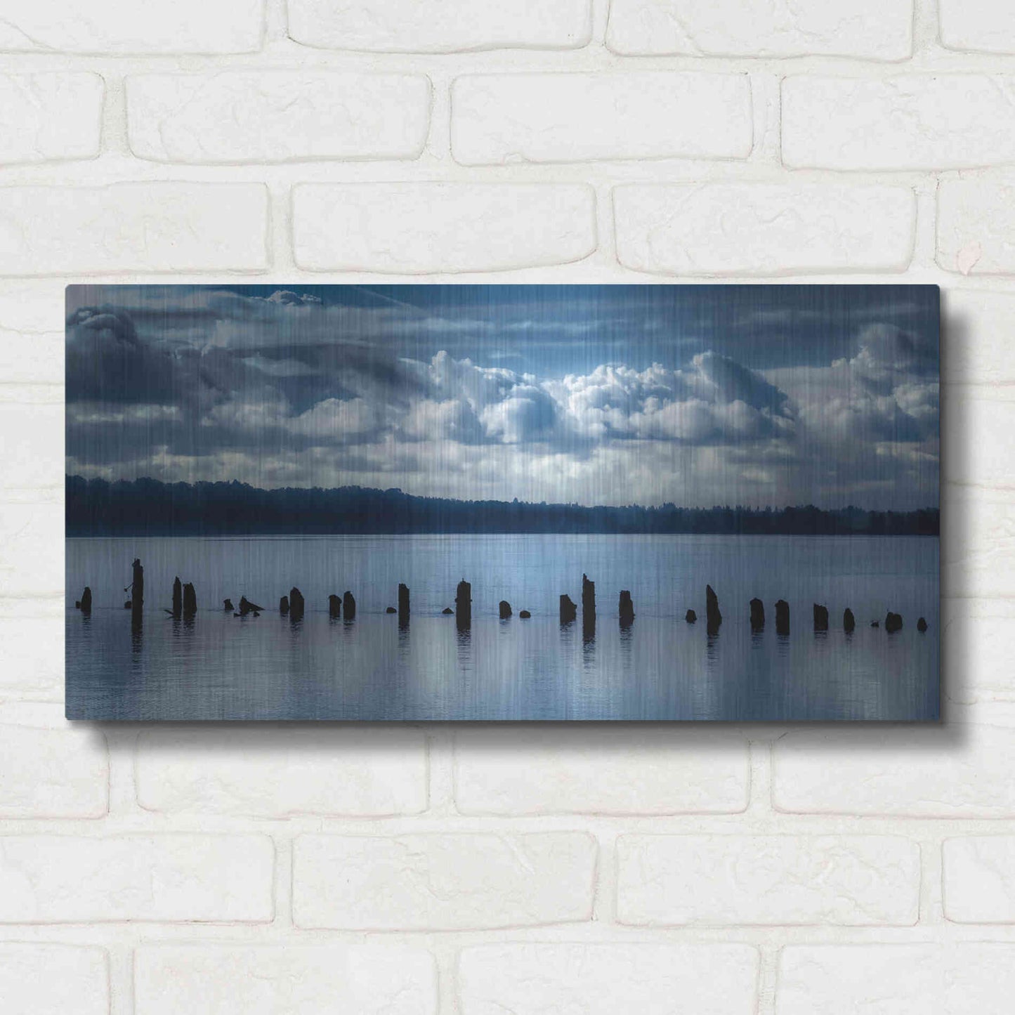Luxe Metal Art  'Genteel Morning On The River'  by Don Schwartz, Metal Wall Art,24x12