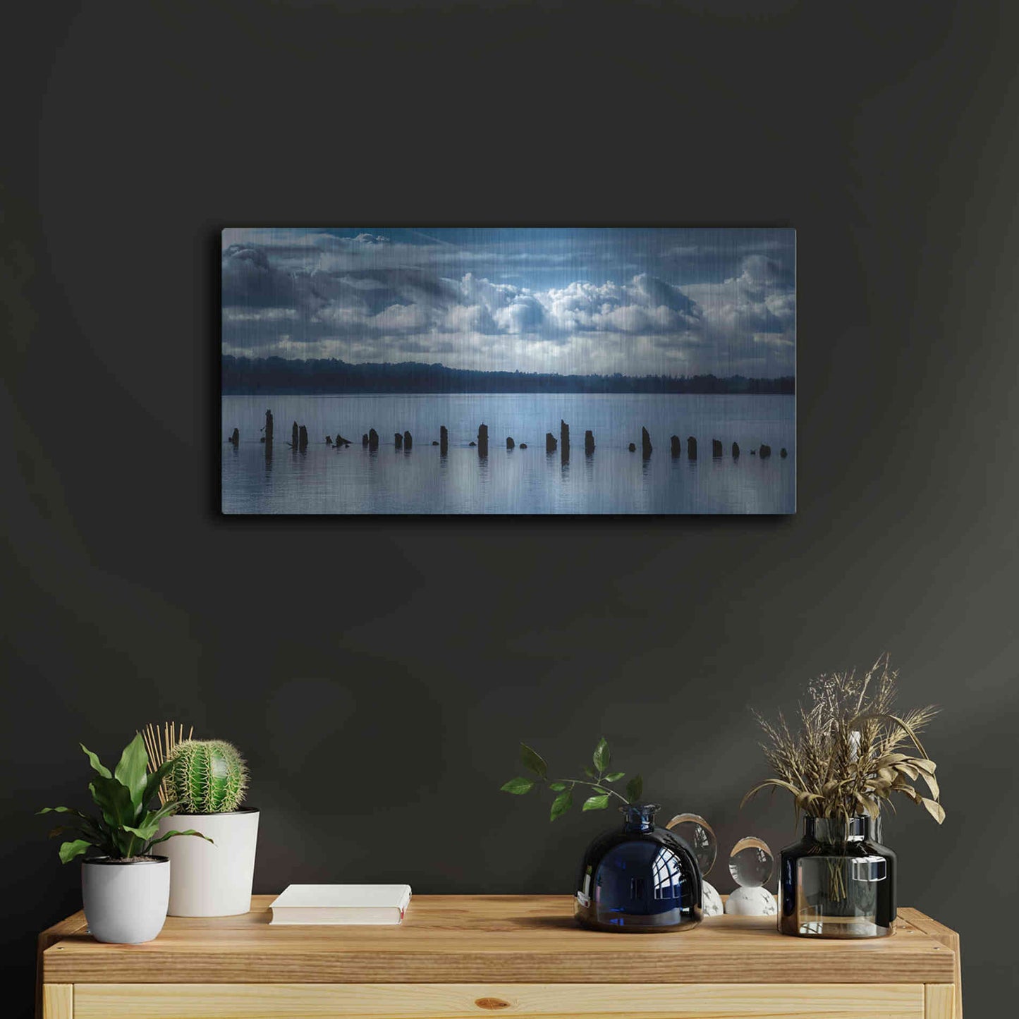 Luxe Metal Art  'Genteel Morning On The River'  by Don Schwartz, Metal Wall Art,24x12