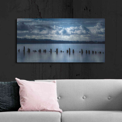 Luxe Metal Art  'Genteel Morning On The River'  by Don Schwartz, Metal Wall Art,48x24