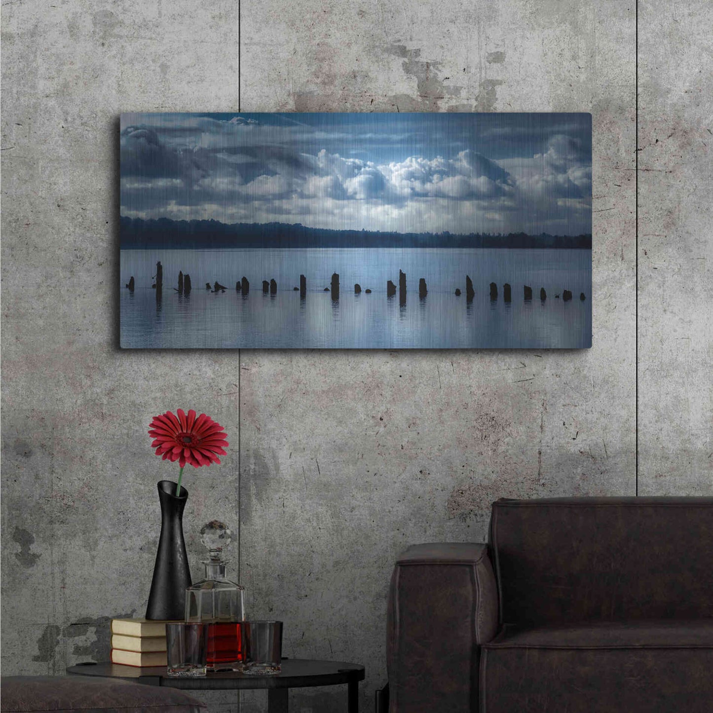 Luxe Metal Art  'Genteel Morning On The River'  by Don Schwartz, Metal Wall Art,48x24