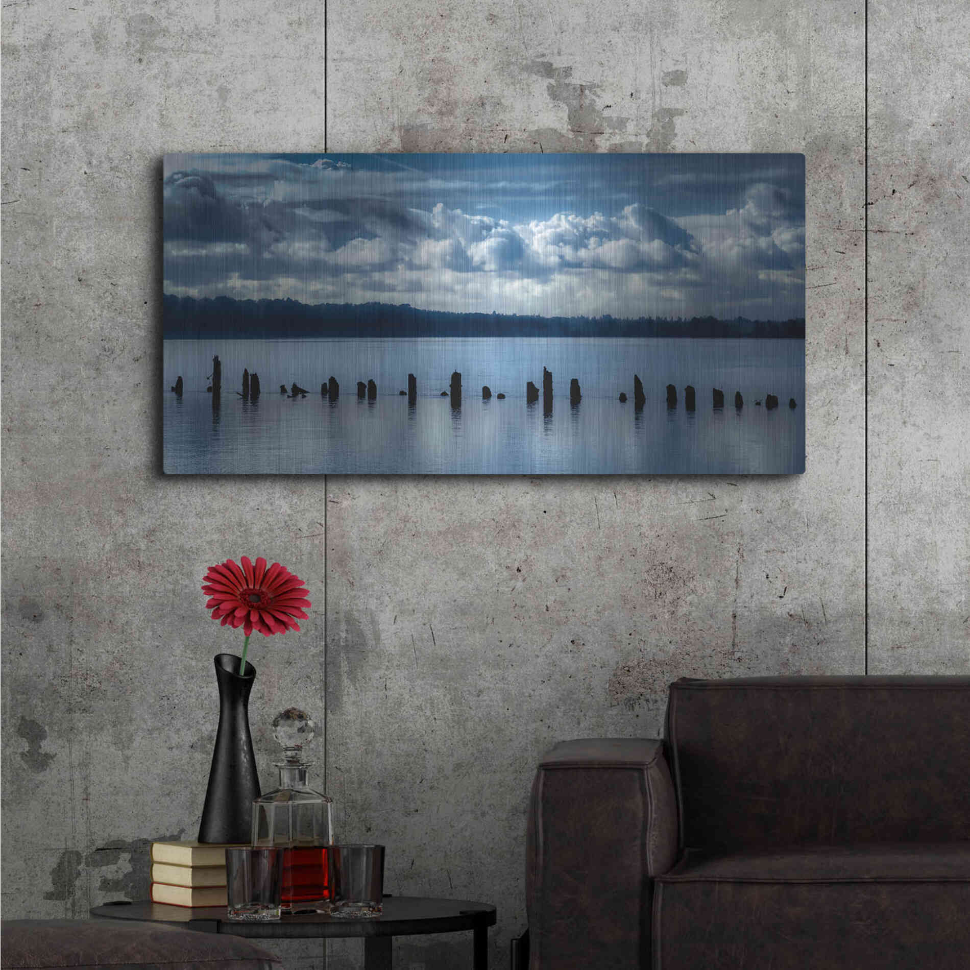 Luxe Metal Art  'Genteel Morning On The River'  by Don Schwartz, Metal Wall Art,48x24