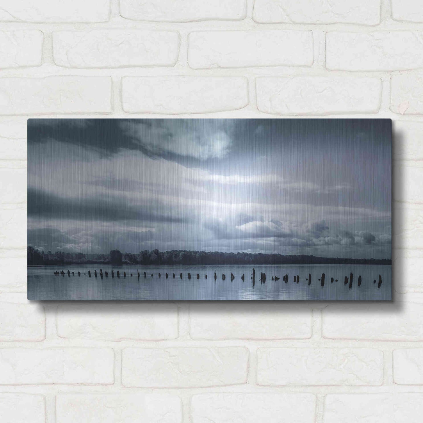 Luxe Metal Art  'Peaceful Morning On The River'  by Don Schwartz, Metal Wall Art,24x12