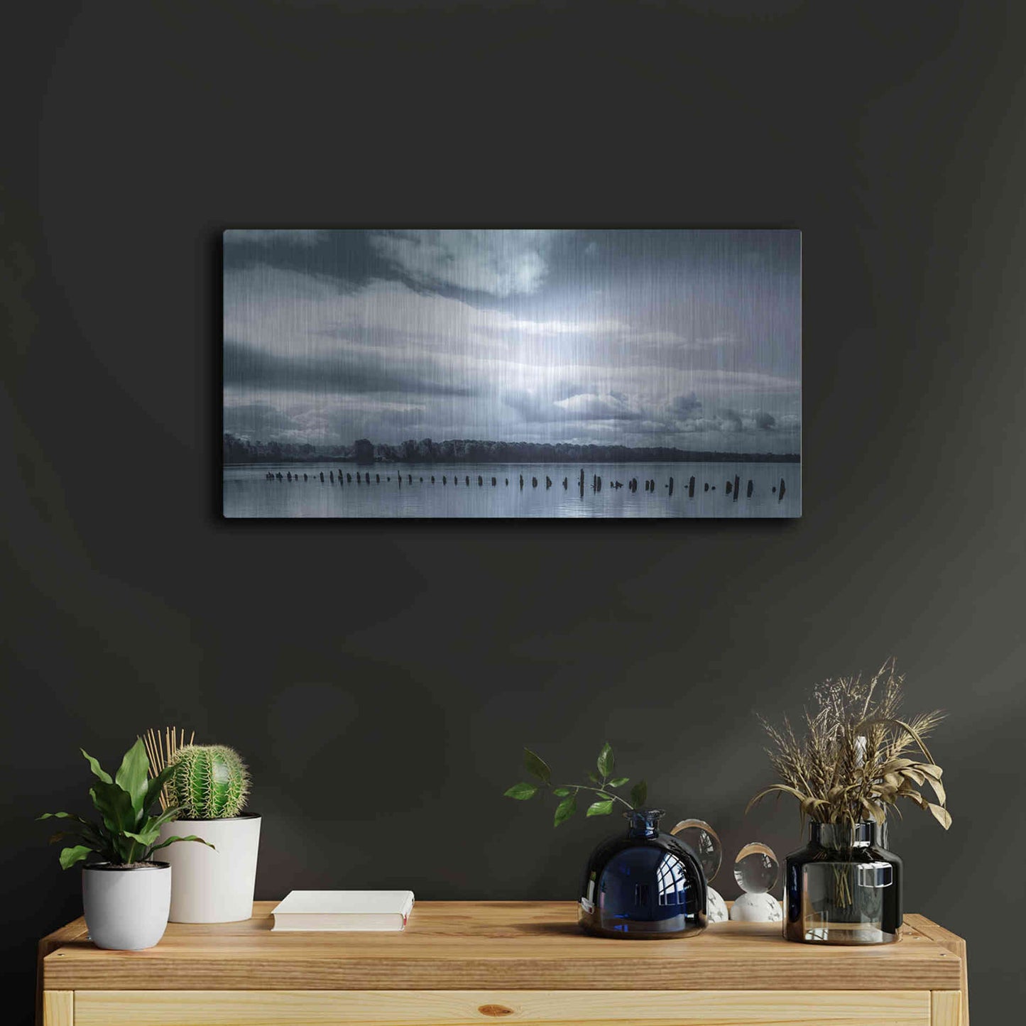 Luxe Metal Art  'Peaceful Morning On The River'  by Don Schwartz, Metal Wall Art,24x12