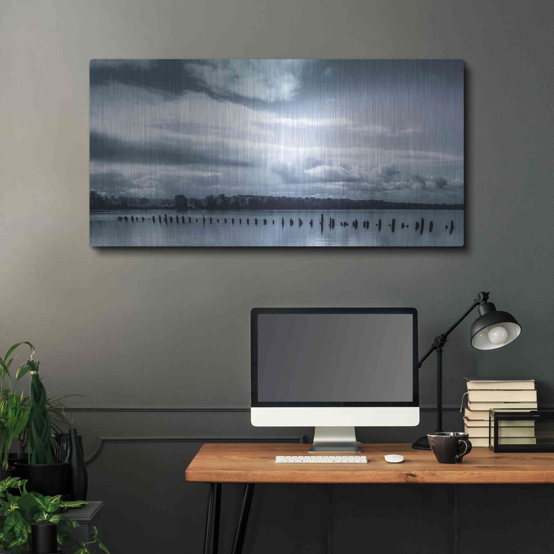 Luxe Metal Art  'Peaceful Morning On The River'  by Don Schwartz, Metal Wall Art,48x24