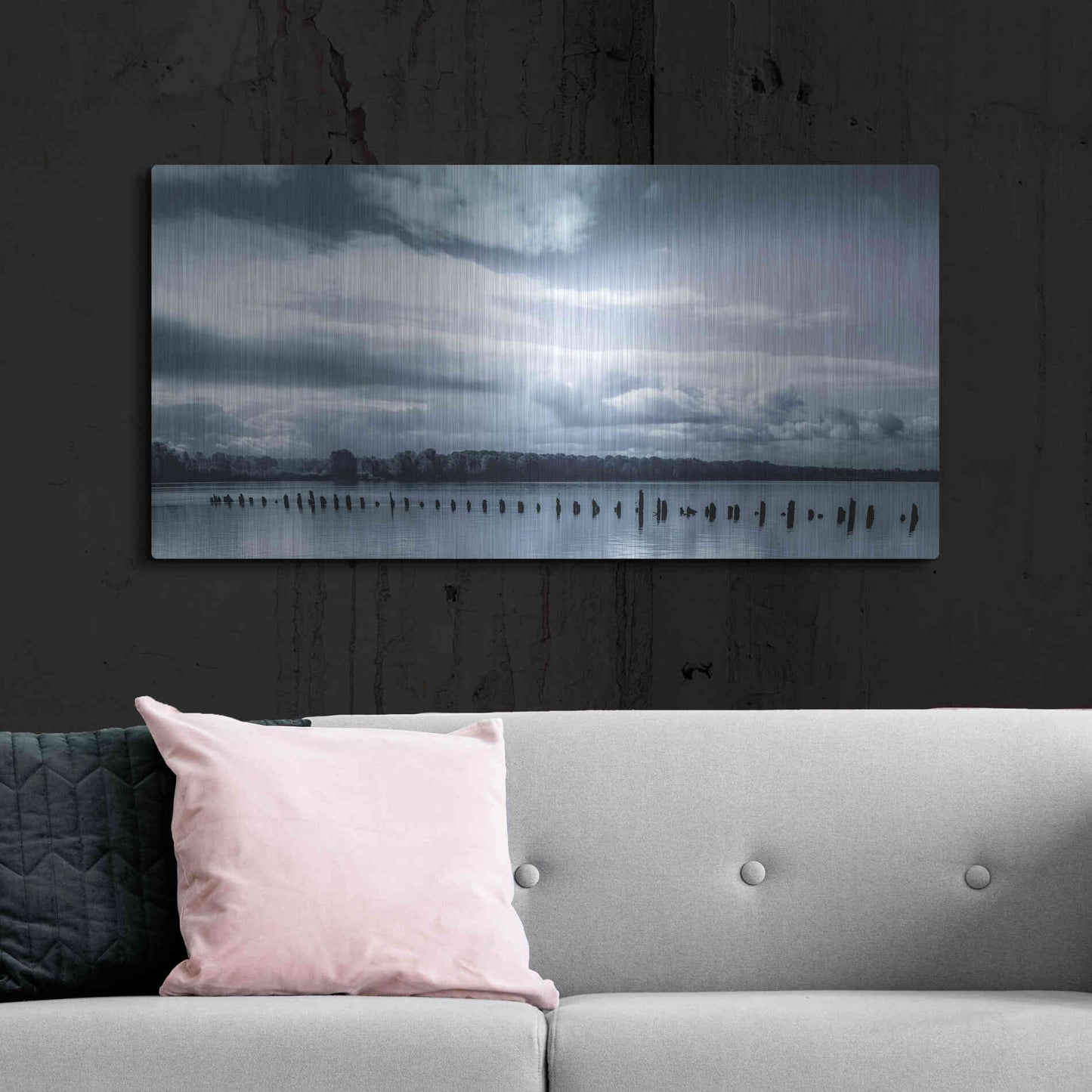 Luxe Metal Art  'Peaceful Morning On The River'  by Don Schwartz, Metal Wall Art,48x24
