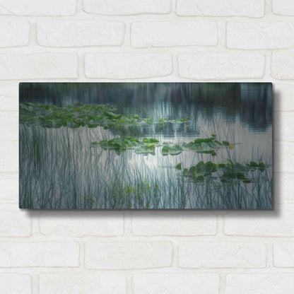 Luxe Metal Art  'Lakeside In Spring'  by Don Schwartz, Metal Wall Art,24x12